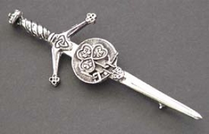 Ireland with Shamrock Kilt Pin #130