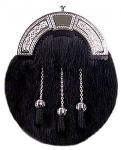 The Bard Black Muskrat Dress Sporran