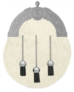 Calf/Pewter Dress Sporran