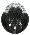 Black Muskrat/Gemstone Dress Sporran
