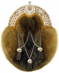 Brown Muskrat/Gemstone Dress Sporran